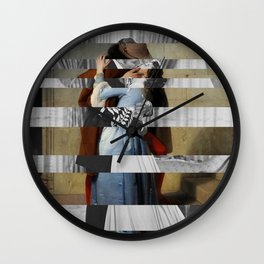 Hayez's The Kiss & Clark Gable and Vivien Leigh Wall Clock