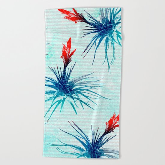 Tillandsia Flower Beach Towel