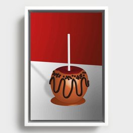 Candy Apple, Deep Red and Caramel Tan Framed Canvas