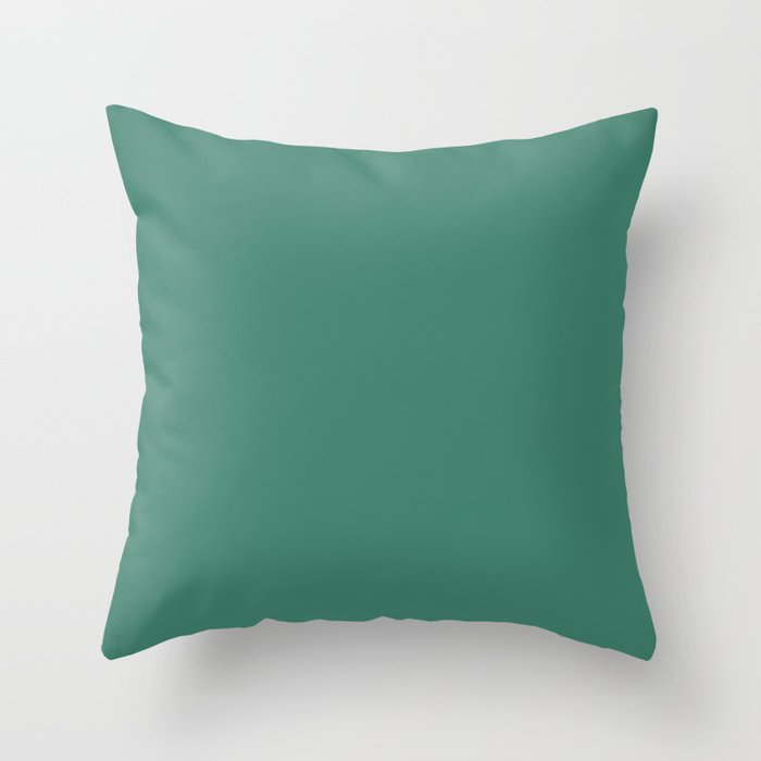 Viridian Solid Color Throw Pillow