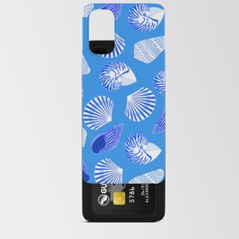 Mix Shell Pattern on Blue Background Android Card Case