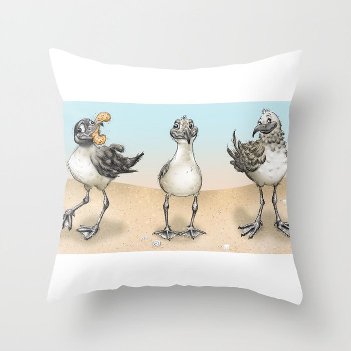 Seagull! Throw Pillow