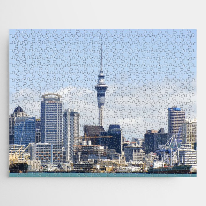 New Zealand Photography - Sky Tower In The Center Of Auckland Jigsaw Puzzle