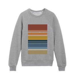 Colorful Abstract Sunset Stripes Kids Crewneck