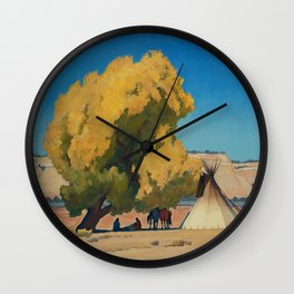 “Lazy Autumn” Western Art by Maynard Dixon Wall Clock