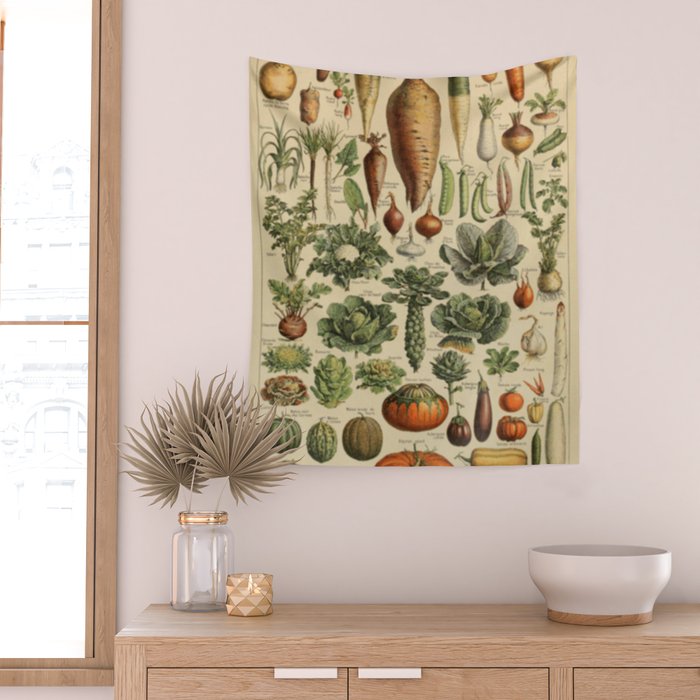 Botanical chart tapestry top