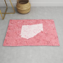 State of Georgia | Light Pink Shape on Dark Pink Background Area & Throw Rug