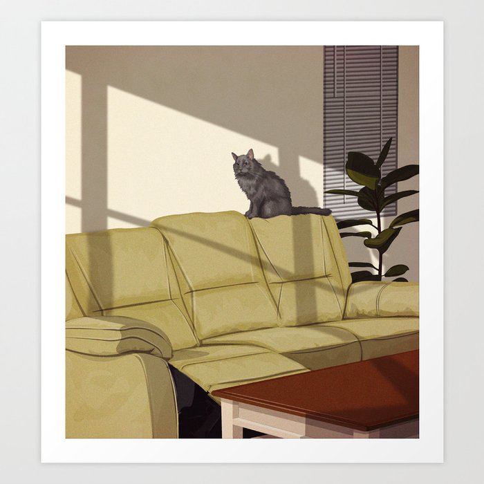 Sunshine Kitty Art Print