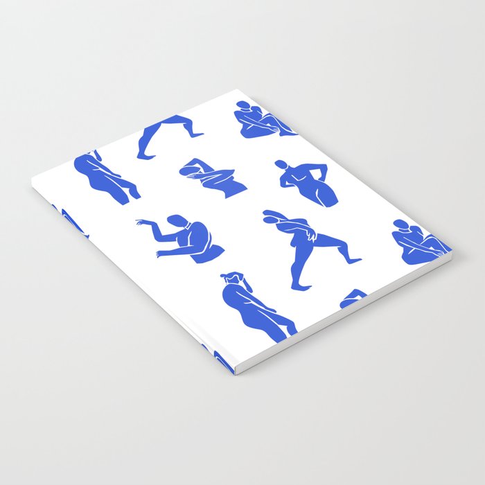 Abstract blue women collage figure pattern Notebook