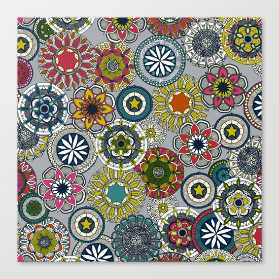 mandala cirque festival silver Canvas Print