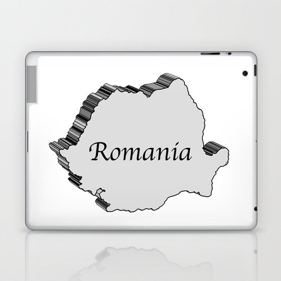 Romania 3D Map Laptop & iPad Skin