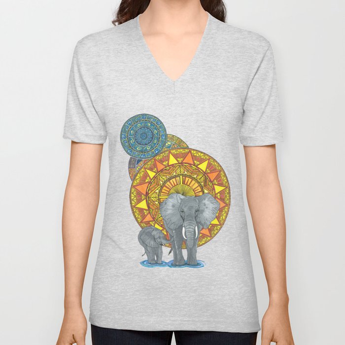 Elephant Majestic V Neck T Shirt