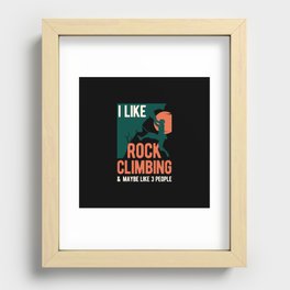 Funny Rock Climbing Recessed Framed Print