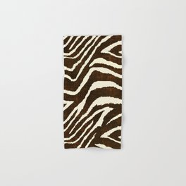 Animal Print Zebra in Winter Brown and Beige Hand & Bath Towel