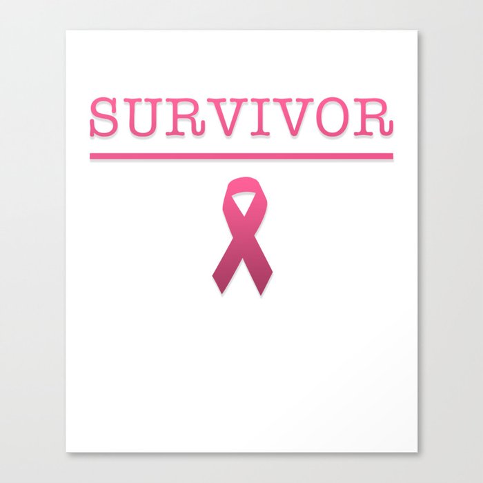 Survivor - Pink ribbon design Canvas Print