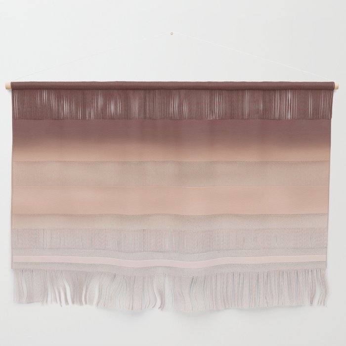Hand Painted  Pastel Pink Terracotta Watercolor Ombre Brushstrokes Wall Hanging