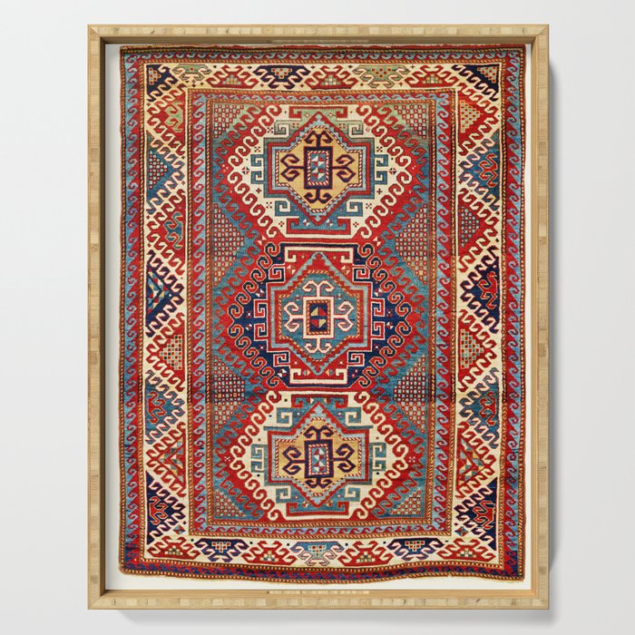 Borjalou Kazak Southwest Caucasus Antique Rug Print Serving Tray
