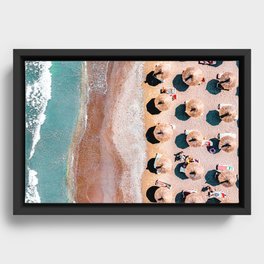 Aerial Beach Print, Summer Beach Photography, Aerial Blue Ocean Print, Sea Beach Print, Ocean Print, Beach Art, Home Decor Art Print Framed Canvas