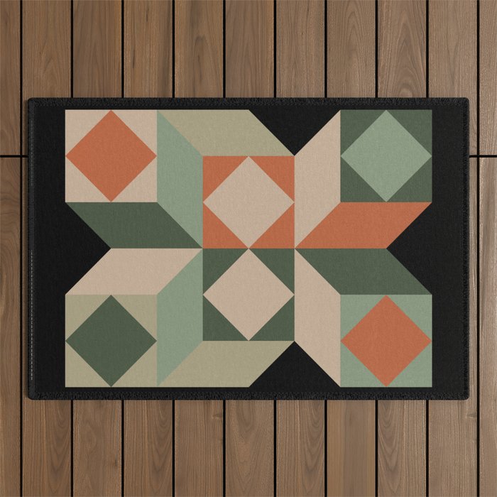 Balanced Seasonal Midcentury Outdoor Rug