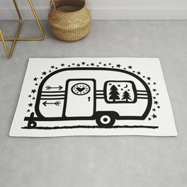 Home Is Where We Roam Rv Camper Road Trip Area & Throw Rug