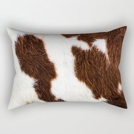Cowhide Brown Spots Rectangular Pillow