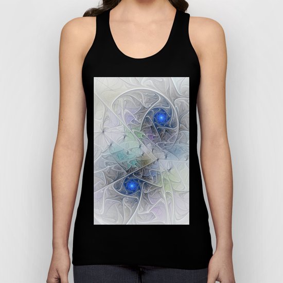 Little Blue Spirals Fractal Unisex Tank Top