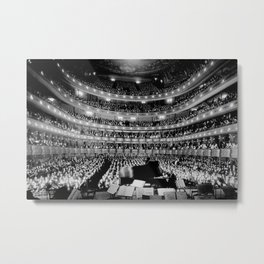 Metropolitan Opera House, New York City black and white photography / black and white photographs Metal Print
