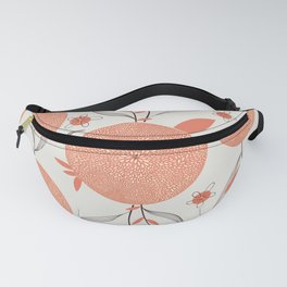 Coral Floral Pattern Fanny Pack