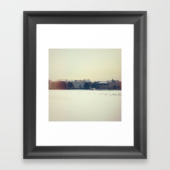 Frozen Lakes, Copenhagen Framed Art Print