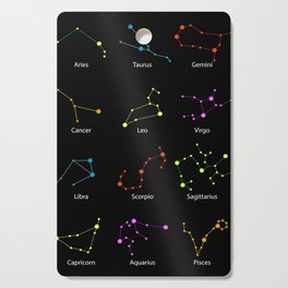Astrology Zodiac signs and constellations Cutting Board