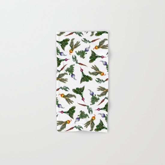 Watercolor Veggies Hand & Bath Towel