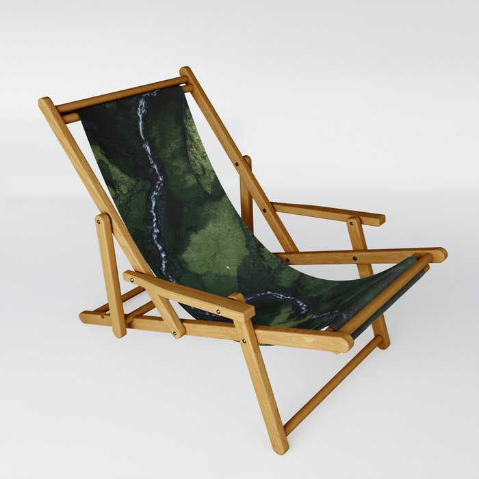 River In A Green Mountain Valley Sling Chair