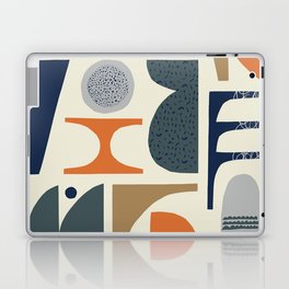 Mid century modern abstract pattern 002 Laptop Skin