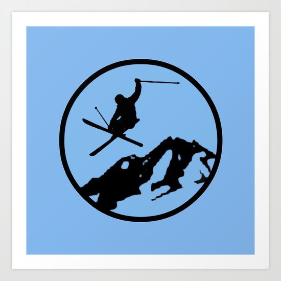 skiing 3 Art Print