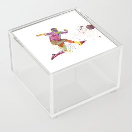 soccer player in watercolor Acrylic Box