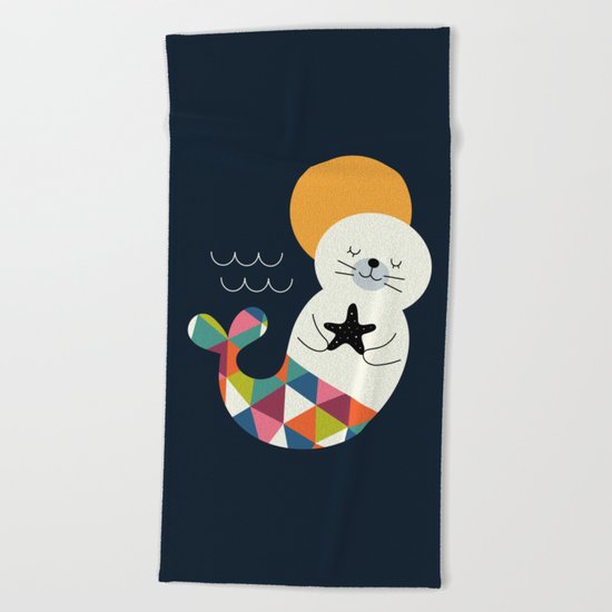 Seals Mermaid Beach Towel