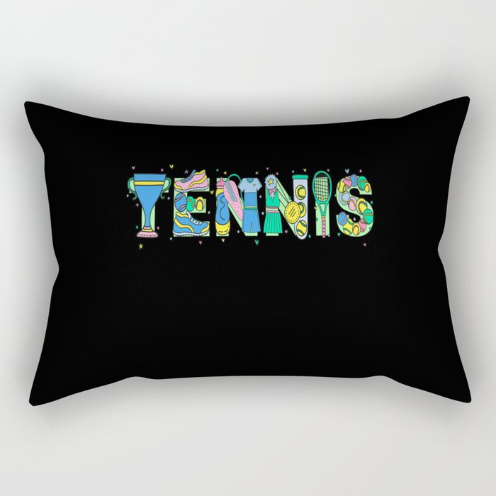 Tennis Tennis Racket Tennis Player Rectangular Pillow