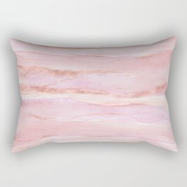 Watercolor Layers Rose Gold Rectangular Pillow