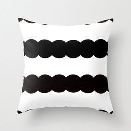 black and white striped pattern Throw Pillow