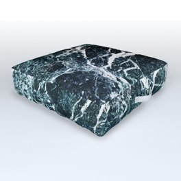 Green marble abstract Outdoor Floor Cushion