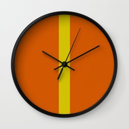 orange and yellow Wall Clock