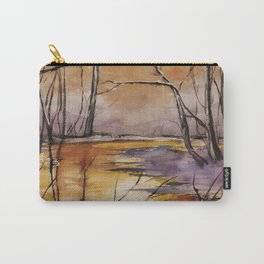 Sunset at the Marshland Watercolour Painting  Carry-All Pouch