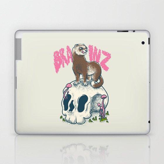 Ferret craving for Brains | Cute adorable furry creature ruthless killer Dook Dooking Laptop & iPad Skin