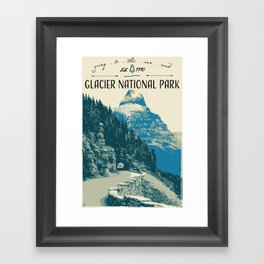 Glacier National Park - Going to the Sun Road Framed Art Print