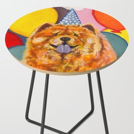Chow Chow with Balloons Side Table