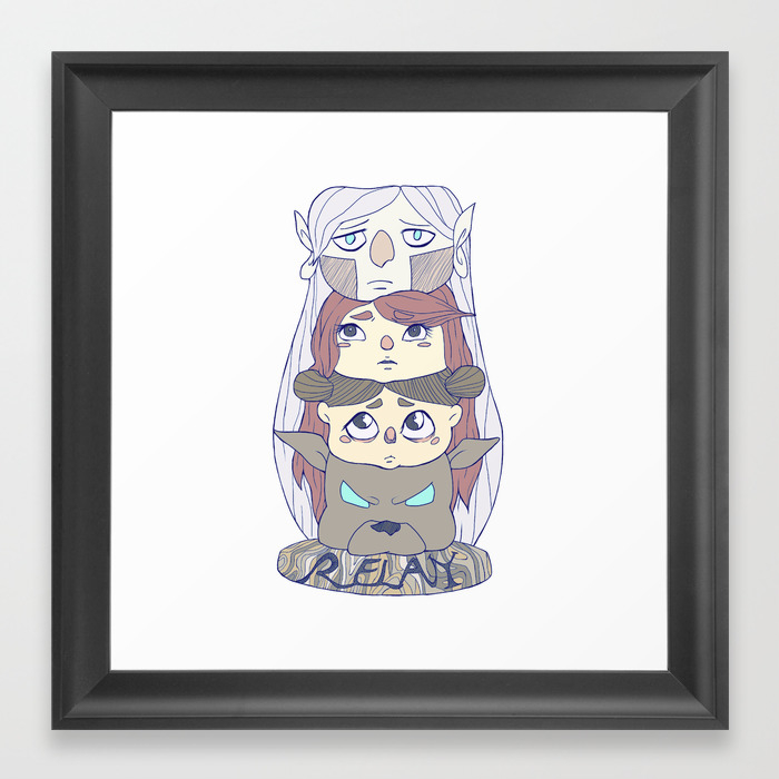 Relay Totem Framed Art Print By Nyreeraine Society6