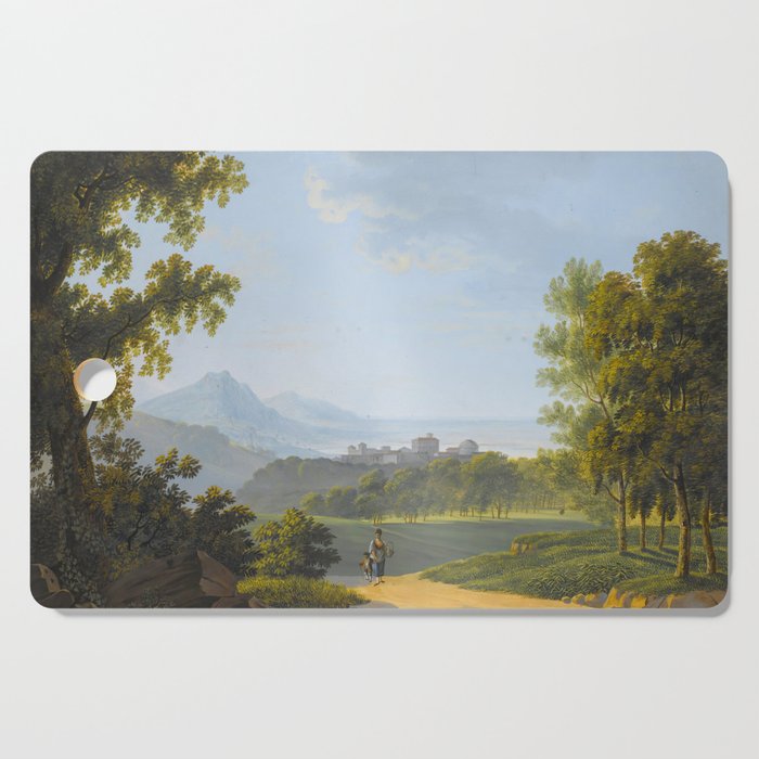 View Of St. Vito, Schaffhausen (1816) Johann Heinrich Bleuler pretty view Cutting Board