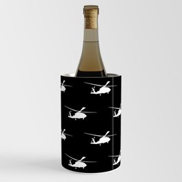 H-60 Military Helicopter Silhouette Wine Chiller