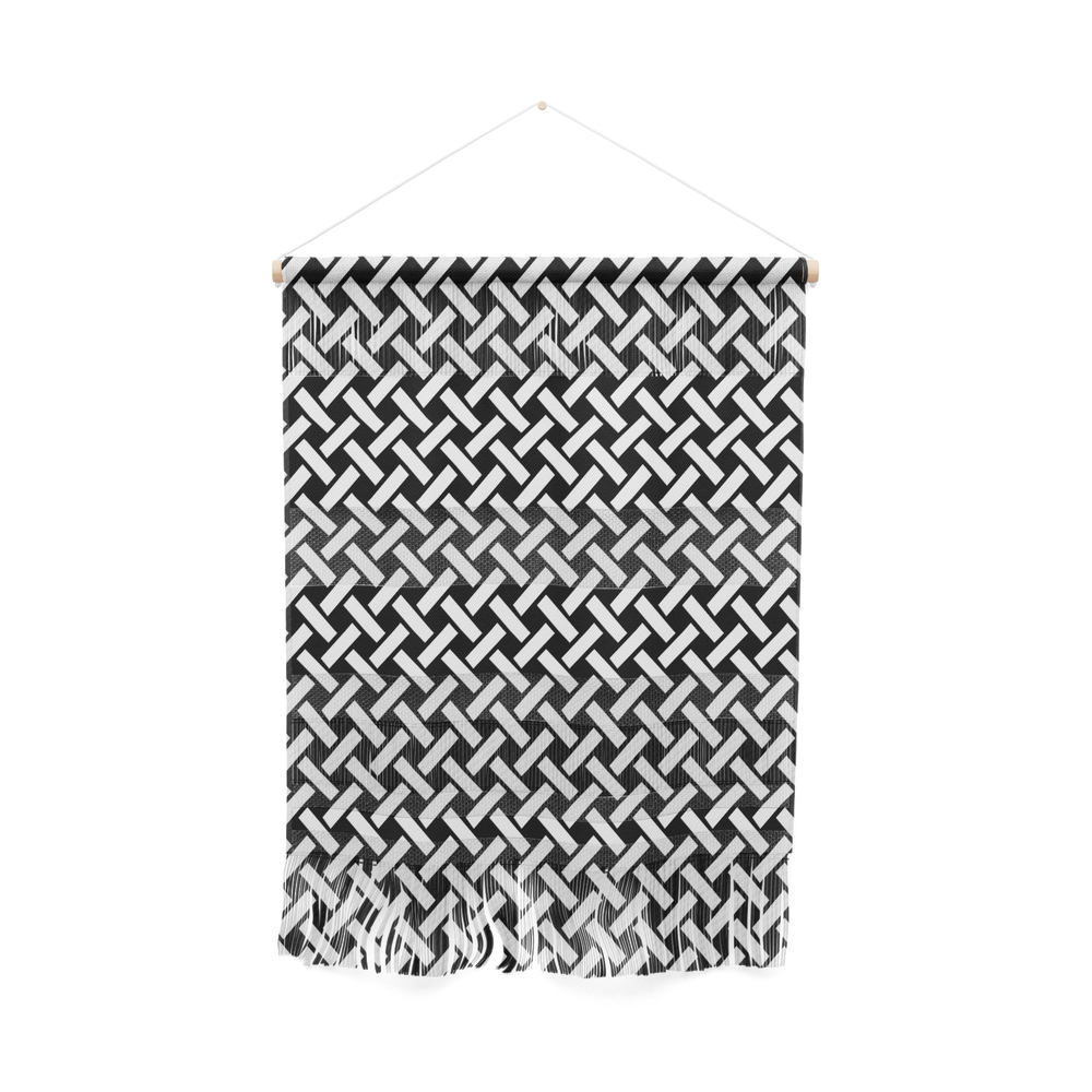Black and White Pattern Wall Hanging by herbquality
