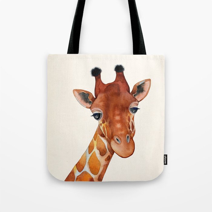 Giraffe Watercolor Tote Bag by Annya Kai | Society6